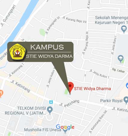 Peta Lokasi Kampus (Google Map) STIE Widya Darma Surabaya Nomor